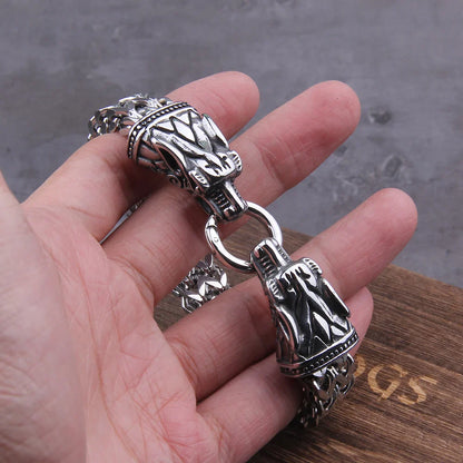 Fenrir Head Wolf Bracelet
